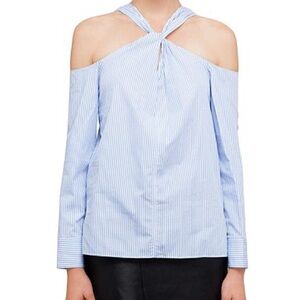 Rag & Bone Collingwood Cold Shoulder Top Striped